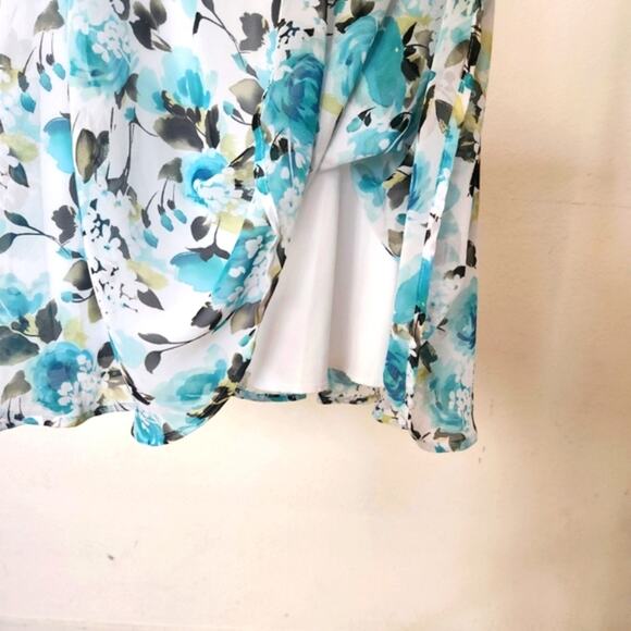 CONNECTED APPAREL Floral Print Sleeveless A-line Mini Dress Size 6P - Picture 6 of 9